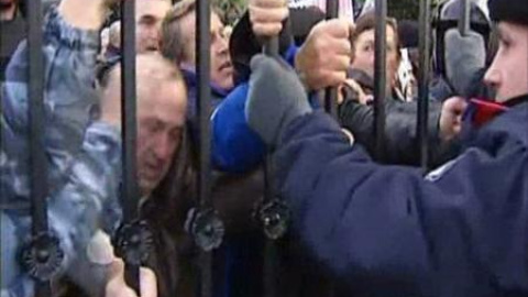 Protesta desesperada de las víctimas de Chernóbil Protesta desesperada de las víctimas de Chernóbil