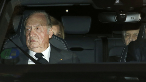 El rey emérito Juan Carlos I acude a la capilla ardiente de la Infanta Doña Pilar, el 8 de enero de 2020. El rey emérito Juan Carlos I acude a la capilla ardiente de la Infanta Doña Pilar, el 8 de enero de 2020.