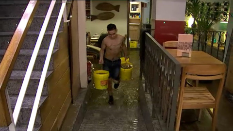 Los estragos de la noche de tormenta en Barcelona