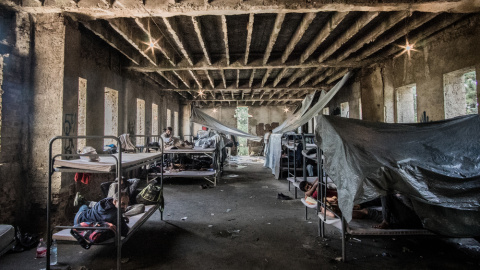 Edificio abandonado ubicado en Bihac, Bosnia, donde se han instalado 3.000 refugiados. MSF/Kamila Stepien Edificio abandonado ubicado en Bihac, Bosnia, donde se han instalado 3.000 refugiados. MSF/Kamila Stepien
