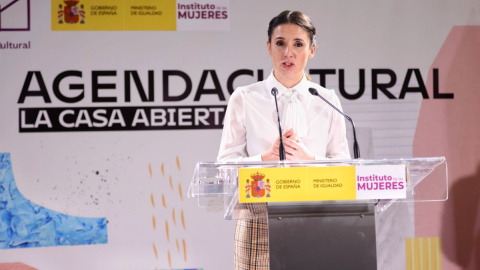 La ministra de Igualdad, Irene Montero, interviene en la inauguración de la nueva sede del Instituto de las Mujeres, a 25 de mayo de 2022, en Madrid. La ministra de Igualdad, Irene Montero, interviene en la inauguración de la nueva sede del Instituto de las Mujeres, a 25 de mayo de 2022, en Madrid.