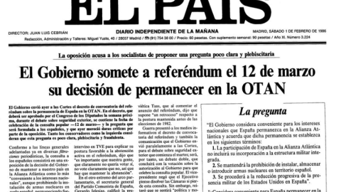 Portada de El País. Portada de El País.