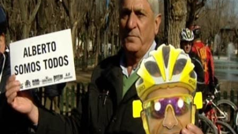 Marcha ciclista en Pinto en apoyo a Contador Marcha ciclista en Pinto en apoyo a Contador