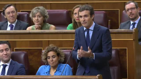 Casado a Sánchez: "El apaciguamiento ya no es posible, ponga orden en Cataluña" Casado a Sánchez: "El apaciguamiento ya no es posible, ponga orden en Cataluña"