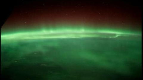 La aurora boreal a vista de astronauta La aurora boreal a vista de astronauta