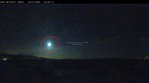 Captura del vídeo difundido por el Observatorio de Calar Alto. Captura del vídeo difundido por el Observatorio de Calar Alto.