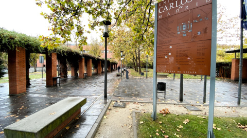 (22/11/2019) Cartel con el mapa del campus de Getafe de la Universidad Carlos III de Madrid (Archivo). (22/11/2019) Cartel con el mapa del campus de Getafe de la Universidad Carlos III de Madrid (Archivo).
