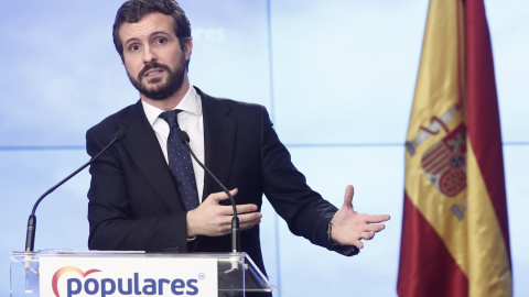 Pablo Casado ha asegurado que así "el PP consigue que Torra pierda su escaño de diputado". / Europa Press Pablo Casado ha asegurado que así "el PP consigue que Torra pierda su escaño de diputado". / Europa Press