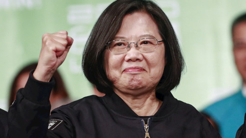 11/01/2020.- La mandataria de Taiwán, Tsai Ing-wen, celebra su aplastante victoria en las elecciones presidenciales.- EFE/How Hwee Young 11/01/2020.- La mandataria de Taiwán, Tsai Ing-wen, celebra su aplastante victoria en las elecciones presidenciales.- EFE/How Hwee Young