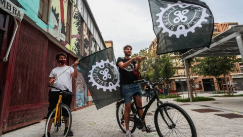 Repartidores de Rodant, la alternativa ética a Deliveroo en València. Repartidores de Rodant, la alternativa ética a Deliveroo en València.