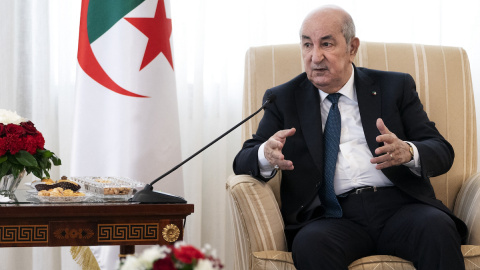 El presidente de Argelia, Abdelmadjid Tebboune, en un imagen de archivo durante una alocución pública el 30 de marzo de 2022, en Argel. El presidente de Argelia, Abdelmadjid Tebboune, en un imagen de archivo durante una alocución pública el 30 de marzo de 2022, en Argel.