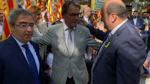 Ortuzar y Aurrekoetxea con Artur Mas en Diada - Archivo Ortuzar y Aurrekoetxea con Artur Mas en Diada - Archivo