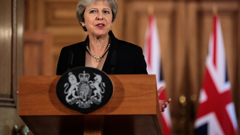 May, durante su declaración este viernes en Downing Street. Jack Taylor/Reuters May, durante su declaración este viernes en Downing Street. Jack Taylor/Reuters