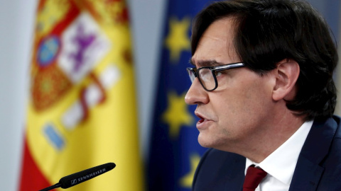 13/01/2021. El ministro de Sanidad, Salvador Illa, durante la rueda de prensa posterior a la última reunión interterritorial de salud. - EFE 13/01/2021. El ministro de Sanidad, Salvador Illa, durante la rueda de prensa posterior a la última reunión interterritorial de salud. - EFE