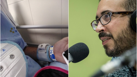 Montaje que ilustra una imagen de un paciente. Montaje que ilustra una imagen de un paciente.