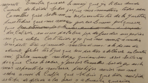 Carta de Manuel Estévez Gómez, preso republicano condenado a muerte por el franquismo. Carta de Manuel Estévez Gómez, preso republicano condenado a muerte por el franquismo.