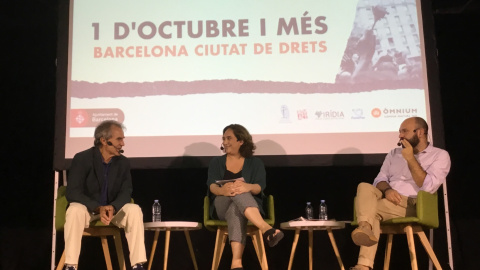 Javier Pérez Royo, Ada Colau i Marcel Mauri en la cloenda de les jornades '1 d'octubre i més. Barcelona ciutat de drets', a la presó Model / MD Javier Pérez Royo, Ada Colau i Marcel Mauri en la cloenda de les jornades '1 d'octubre i més. Barcelona ciutat de drets', a la presó Model / MD