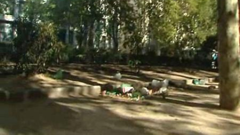 La Plaza de España de Madrid se convierte en un basurero La Plaza de España de Madrid se convierte en un basurero