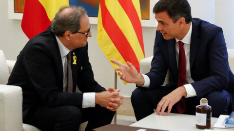 Pedro Sánchez, junto con el 'president' Quim Torra, durante su reunión en La Moncloa, este 9 de julio. (EFE) Pedro Sánchez, junto con el 'president' Quim Torra, durante su reunión en La Moncloa, este 9 de julio. (EFE)