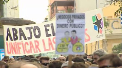 Los extrabajadores de Madrid protestan contra el ERE Los extrabajadores de Madrid protestan contra el ERE