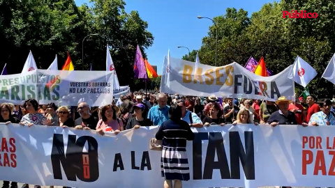 Manifestación contra la OTAN en Madrid: "La seguridad humana está en otro lugar" Manifestación contra la OTAN en Madrid: "La seguridad humana está en otro lugar"