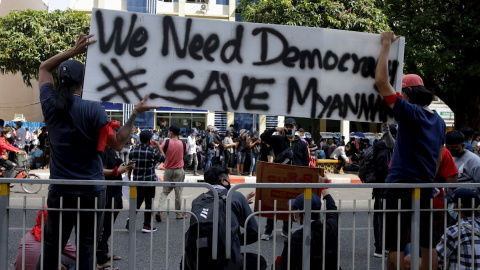 Yangon (Myanmar), 08/02/2021. Yangon (Myanmar), 08/02/2021.