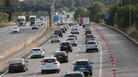 12/06/2022 - Circulació lenta a l'AP-7 a la Roca del Vallès en direcció a Barcelona el passat diumenge. 12/06/2022 - Circulació lenta a l'AP-7 a la Roca del Vallès en direcció a Barcelona el passat diumenge.
