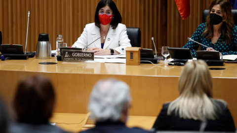 La ministra de Sanidad, Carolina Darias (c), comparece ante la Comisión de Sanidad del Congreso de los Diputados este jueves, La ministra de Sanidad, Carolina Darias (c), comparece ante la Comisión de Sanidad del Congreso de los Diputados este jueves,