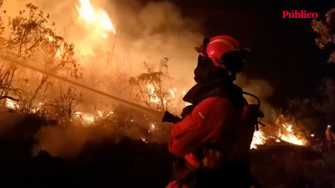 El incendio de Las Hurdes mantiene su mala evolución El incendio de Las Hurdes mantiene su mala evolución