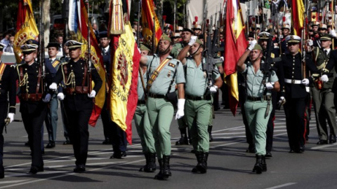 Desfile del Día de la Fiesta Nacional del 12 de octubre de 2017, presidido por los reyes. EFE/Zipi Desfile del Día de la Fiesta Nacional del 12 de octubre de 2017, presidido por los reyes. EFE/Zipi