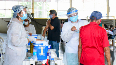 Campaña de vacunación en el municipio de Manaus, capital del estado brasileño de Amazonas.