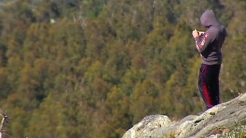 Espectacular rescate en un monte gallego Espectacular rescate en un monte gallego