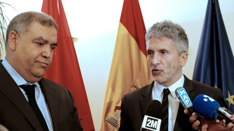 El ministro del Interior, Fernando Grande-Marlaska, junto a su homólogo marroquí, Abdelouafi Laftit . EFE El ministro del Interior, Fernando Grande-Marlaska, junto a su homólogo marroquí, Abdelouafi Laftit . EFE