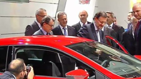 Rajoy y Mas visitan el Salón del Automóvil de Barcelona Rajoy y Mas visitan el Salón del Automóvil de Barcelona