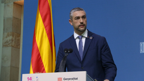 El conseller d'Afers Exteriors, Bernat Solé, en roda de premsa. El conseller d'Afers Exteriors, Bernat Solé, en roda de premsa.