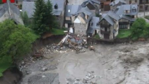 Espectaculares imágenes aéreas de las inundaciones en el Vall d'Aran Espectaculares imágenes aéreas de las inundaciones en el Vall d'Aran
