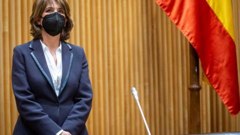 Dolores Delgado presenta el pasado marzo en la Comisión de Justicia del Congreso las Memorias 2019 y 2020. Dolores Delgado presenta el pasado marzo en la Comisión de Justicia del Congreso las Memorias 2019 y 2020.
