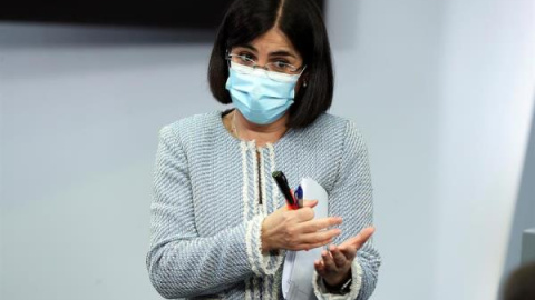 La Ministra de Sanidad, Carolina Darias, ofrece una rueda de prensa al término del Consejo Interterritorial que se ha celebrado en el Palacio de la Moncloa, este miércoles en Madrid La Ministra de Sanidad, Carolina Darias, ofrece una rueda de prensa al término del Consejo Interterritorial que se ha celebrado en el Palacio de la Moncloa, este miércoles en Madrid