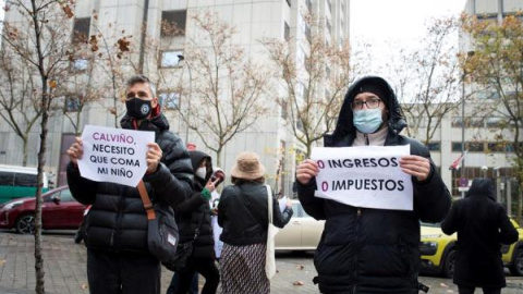 Una protesta de empresarios y trabajadores del ocio nocturno en Madrid. Una protesta de empresarios y trabajadores del ocio nocturno en Madrid.