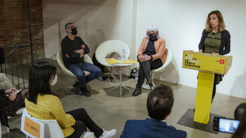 17/03/2021 - Una imatge de la conferència política de la CUP d'aquest dimecres, amb intervenció de Laia Estrada. 17/03/2021 - Una imatge de la conferència política de la CUP d'aquest dimecres, amb intervenció de Laia Estrada.