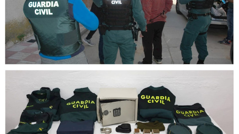 27/02/2021. La Guardia Civil ha detenido a dos personas por el asalto que ha sufrido el puesto del instituto armado de Villafranca de los Caballeros (Toledo). - EFE 27/02/2021. La Guardia Civil ha detenido a dos personas por el asalto que ha sufrido el puesto del instituto armado de Villafranca de los Caballeros (Toledo). - EFE