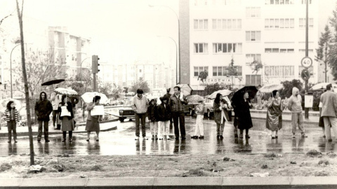 Cadena humana en Vallecas