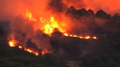 Un incendio quema el monte bajo de una localidad de Zamora Un incendio quema el monte bajo de una localidad de Zamora