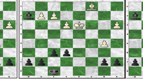 1/8/22 Detalle del error de Bobby Fischer en la primera partida, al comer con su alfil de casillas negras el peón de Boris Spassky 1/8/22 Detalle del error de Bobby Fischer en la primera partida, al comer con su alfil de casillas negras el peón de Boris Spassky