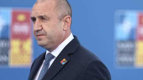 30/06/2022-El presidente búlgaro, Rumen Radev, a su llegada a una rueda de prensa en la segunda y última jornada de la Cumbre de la OTAN 2022 en el Recinto Ferial IFEMA MADRID, a 30 de junio de 2022, en Madrid 30/06/2022-El presidente búlgaro, Rumen Radev, a su llegada a una rueda de prensa en la segunda y última jornada de la Cumbre de la OTAN 2022 en el Recinto Ferial IFEMA MADRID, a 30 de junio de 2022, en Madrid