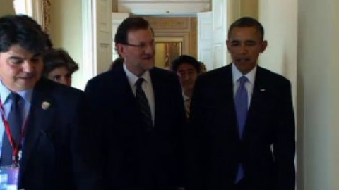 Rajoy y Obama, juntos en San Petesburgo Rajoy y Obama, juntos en San Petesburgo