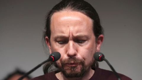 El líder de Unidas Podemos y candidato a la presidencia de la Comunidad de Madrid, Pablo Iglesias, comparece ante los medios este martes en la sede del partido, en Madrid, tras conocer los resultados de las elecciones autonómicas. El líder de Unidas Podemos y candidato a la presidencia de la Comunidad de Madrid, Pablo Iglesias, comparece ante los medios este martes en la sede del partido, en Madrid, tras conocer los resultados de las elecciones autonómicas.