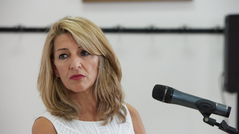 10/08/2022. La vicepresidenta segunda, Yolanda Díaz, participa los Cursos de Verano Complutense (UCM), a 18 de julio de 2022, en San Lorenzo de El Escorial, Madrid. 10/08/2022. La vicepresidenta segunda, Yolanda Díaz, participa los Cursos de Verano Complutense (UCM), a 18 de julio de 2022, en San Lorenzo de El Escorial, Madrid.
