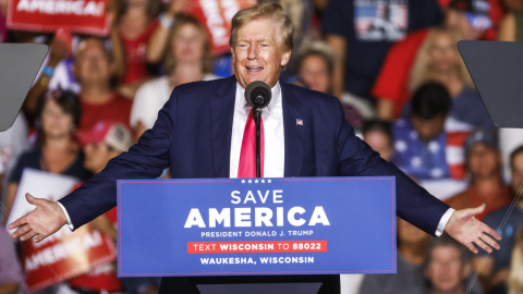 El expresidente de los Estados Unidos, Donald J. Trump, en un mitin en Wisconsin, EEUU, el 5 de agosto de 2022. El expresidente de los Estados Unidos, Donald J. Trump, en un mitin en Wisconsin, EEUU, el 5 de agosto de 2022.