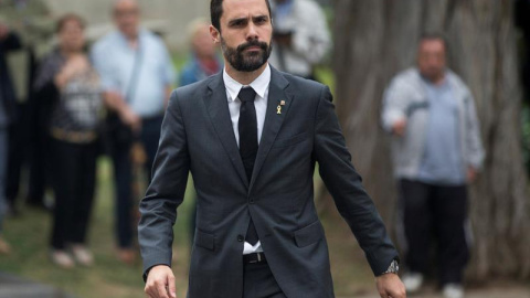 08/10/2018.- El presidente del Parlament de Cataluña, Roger Torrent, a su llegada a la ceremonia fúnebre por la muerte de la soprano Montserrat Caballé, fallecida el sábado a los 85 años de edad, que se ha celebrado en el tanatorio de Les Corts de Ba 08/10/2018.- El presidente del Parlament de Cataluña, Roger Torrent, a su llegada a la ceremonia fúnebre por la muerte de la soprano Montserrat Caballé, fallecida el sábado a los 85 años de edad, que se ha celebrado en el tanatorio de Les Corts de Ba